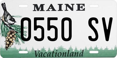 ME license plate 0550SV