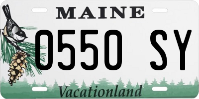 ME license plate 0550SY