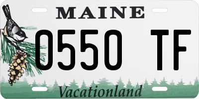 ME license plate 0550TF