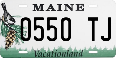 ME license plate 0550TJ