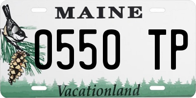 ME license plate 0550TP