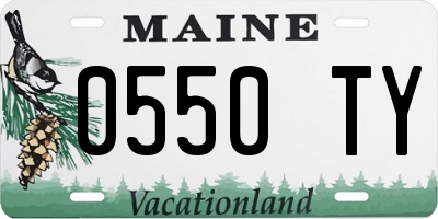 ME license plate 0550TY