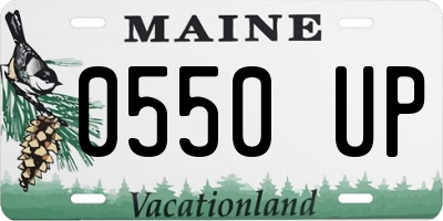 ME license plate 0550UP