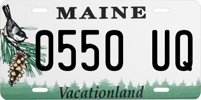 ME license plate 0550UQ