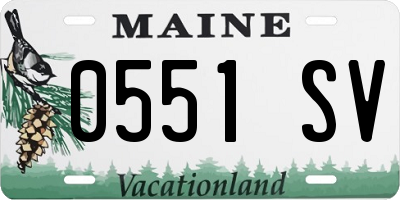ME license plate 0551SV