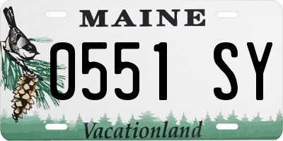 ME license plate 0551SY