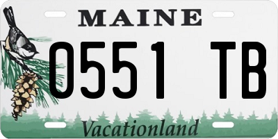ME license plate 0551TB