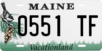ME license plate 0551TF