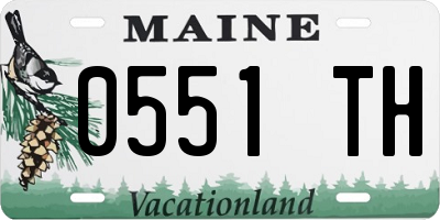 ME license plate 0551TH