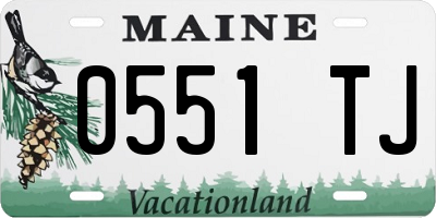ME license plate 0551TJ