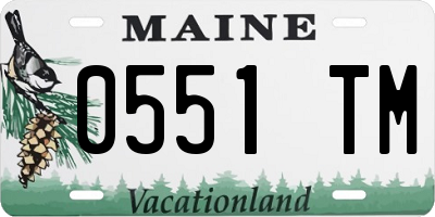 ME license plate 0551TM