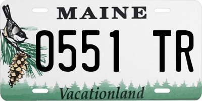 ME license plate 0551TR