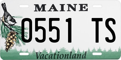 ME license plate 0551TS