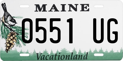 ME license plate 0551UG