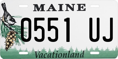 ME license plate 0551UJ