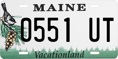 ME license plate 0551UT