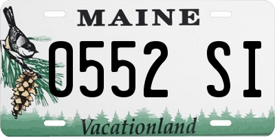 ME license plate 0552SI