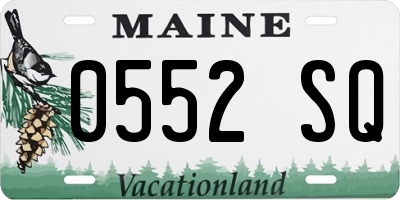ME license plate 0552SQ
