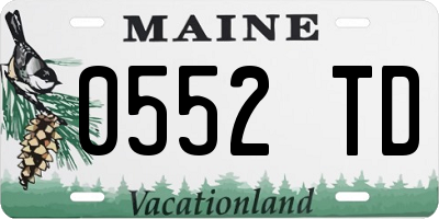ME license plate 0552TD