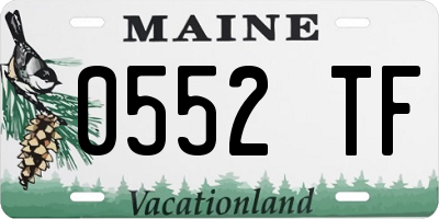 ME license plate 0552TF