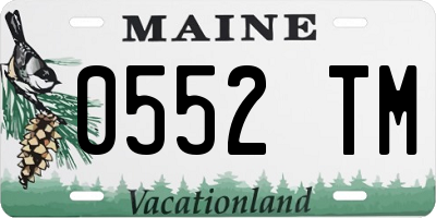 ME license plate 0552TM