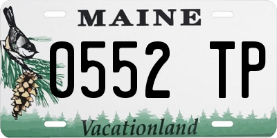 ME license plate 0552TP