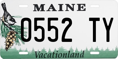 ME license plate 0552TY