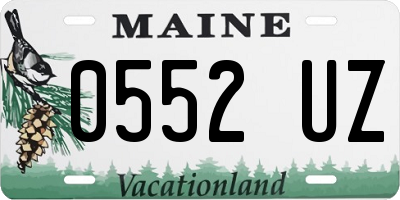 ME license plate 0552UZ