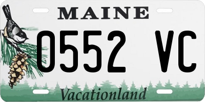 ME license plate 0552VC