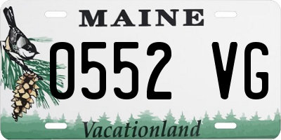 ME license plate 0552VG