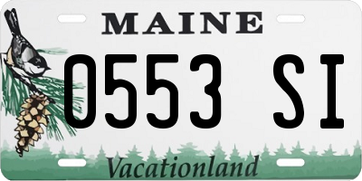 ME license plate 0553SI