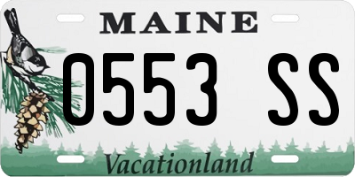 ME license plate 0553SS