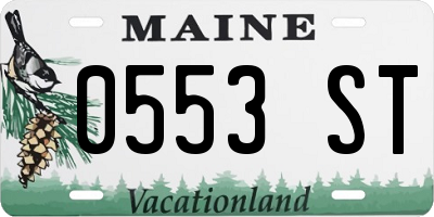 ME license plate 0553ST