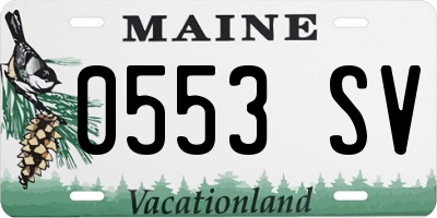 ME license plate 0553SV