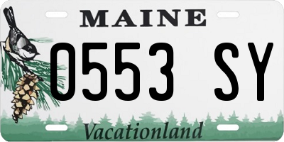 ME license plate 0553SY