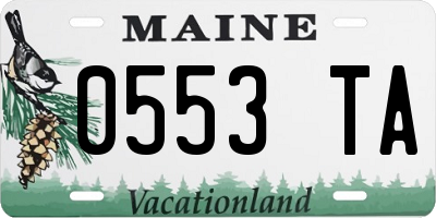 ME license plate 0553TA