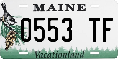 ME license plate 0553TF