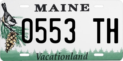 ME license plate 0553TH