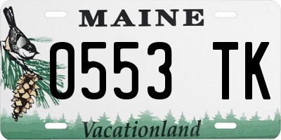 ME license plate 0553TK