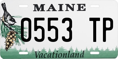 ME license plate 0553TP