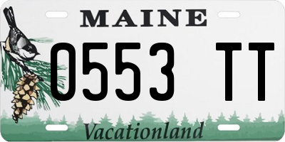 ME license plate 0553TT