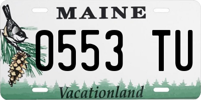 ME license plate 0553TU