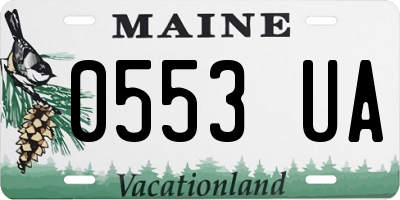 ME license plate 0553UA