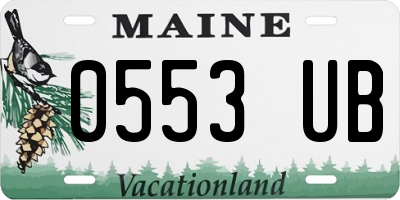 ME license plate 0553UB