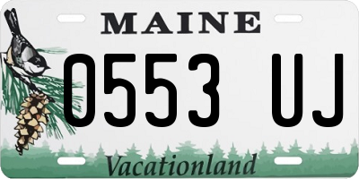 ME license plate 0553UJ
