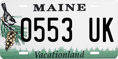 ME license plate 0553UK