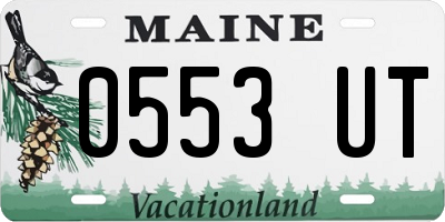 ME license plate 0553UT