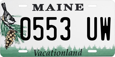 ME license plate 0553UW