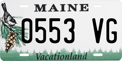 ME license plate 0553VG