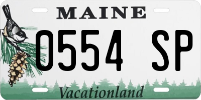ME license plate 0554SP